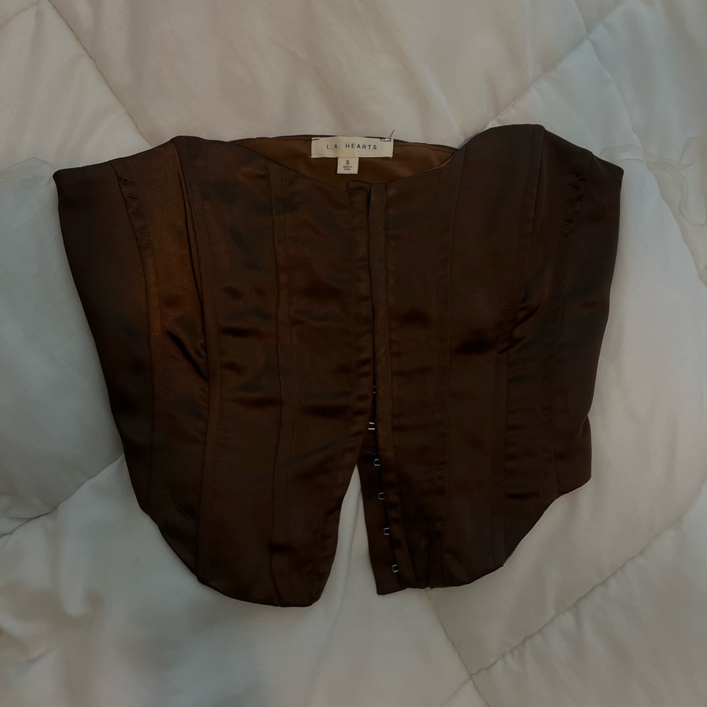 Brown Satin Corset
